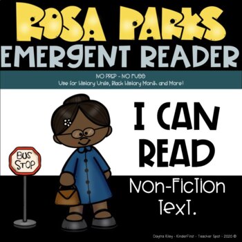 Preview of Rosa Parks - Black History - Emergent Reader - NO PREP BOOK with BONUS