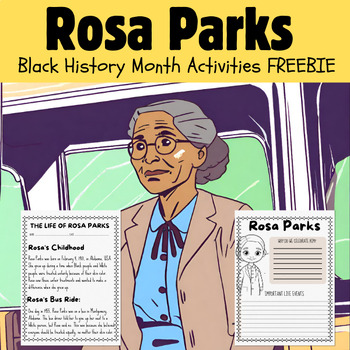 Preview of Biography of Rosa Parks  - Black History Month Activities  -  3rd 4th 5th Grades