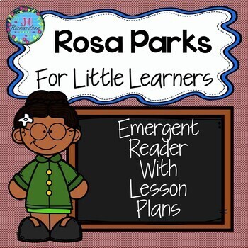 Preview of Black History Month ESL Rosa Parks Reader Kindergarten Activities 1st 2nd grade