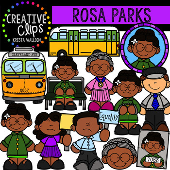 Preview of Rosa Parks Clipart {Creative Clips Clipart}