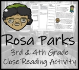 Rosa Parks Close Reading Comprehension Activity | 3rd Grad