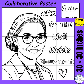 Rosa Parks Collaboration Poster: Civil Rights Movement | Black History ...