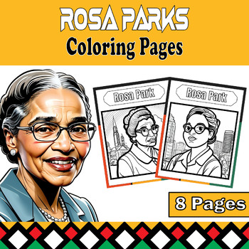 Preview of Rosa Parks Coloring Pages for Black History Month