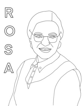 Rosa Parks Coloring Sheet by Making MrsArensberg | TpT