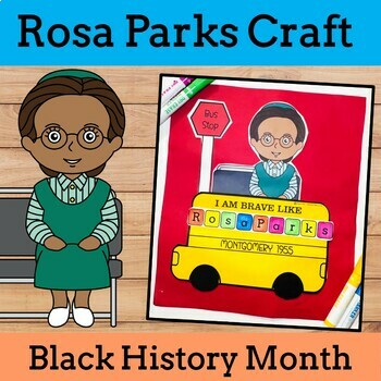 Preview of Rosa Parks Craft, Bus Craft, Black History Month & Women's Month Activities