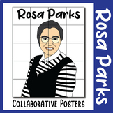 Rosa Parks Day Collaborative Poster Art Coloring page, Bla