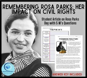 Preview of Rosa Parks Day Worksheet