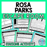 Rosa Parks Escape Room Stations - Reading Comprehension Ac