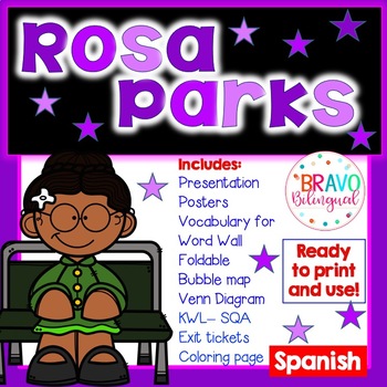 Preview of Rosa Parks Facts and Activities in Spanish