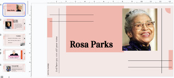 Preview of Rosa Parks - Full lesson - Workshop model with slides and worksheets