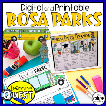 Preview of Rosa Parks Digital Activities - Civil Rights Leaders - Black History Month