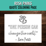 Rosa Parks Inspirational Quote Coloring Page | Black Histo