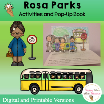 Preview of Rosa Parks Lesson and Pop Up Book