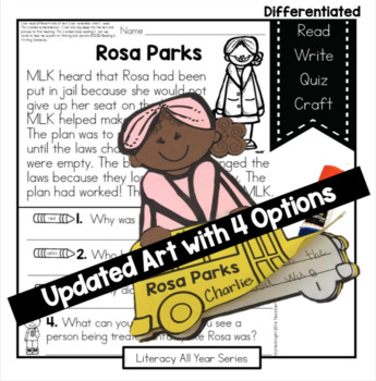 Preview of Rosa Parks - Literacy and Craft