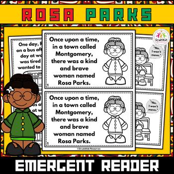Preview of Rosa Parks Mini Book Emergent Reader, Black History Month Inspiring Storytelling
