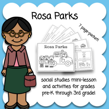 Preview of Rosa Parks Mini-Lesson and Activities Packet
