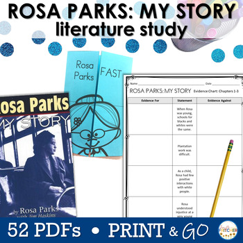 Preview of Rosa Parks: My Story | Novel Study | Printables | Civil Rights | Montgomery Bus
