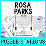 Rosa Parks PUZZLE STATIONS: Black History Month and Civil 