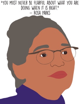 Rosa Parks Poster | Black History Month | Women's History Month | TPT