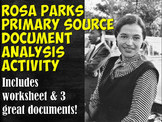 Rosa Parks Primary Source Documents Activity
