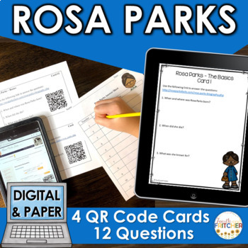 Preview of Rosa Parks QR Code Activity | Digital | Distance Learning