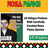 Rosa Parks Quote Posters  - 15 Inspiring Pages for Black H