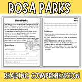 Rosa Parks Reading Comprehension Activity - Black History Month