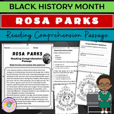 Rosa Parks: Reading Comprehension | Black History month Bi