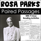 Rosa Parks Reading Comprehension Paired Passages Close Rea