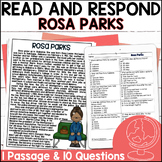 Rosa Parks Reading Passage Comprehension Questions - Histo