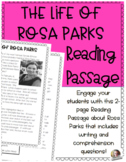 Rosa Parks Reading Passage | Reading Passage for February