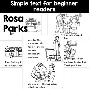 rosa parks easy reader black historysweet sensations  tpt