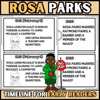 Preview of Rosa Parks, Timeline, Black History Month