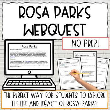 Preview of Rosa Parks WebQuest | NO PREP Rosa Parks & Civil Rights Movement Activity