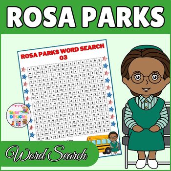 Preview of Rosa Parks Word Search  Activity / Printable Worksheets For Kids