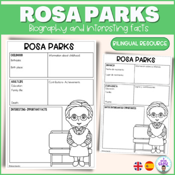 Preview of Rosa Parks- biography and interesting facts- Black history month- Women's day