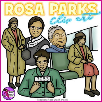 Preview of Rosa Parks realistic clip art