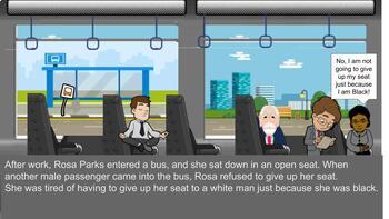 Preview of Rosa Parks-students create an animated story, Bitmoji room, with activities