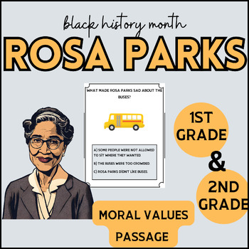 Preview of Rosa parks Reading Comprehension Passages {BHM Activities 1st 2nd Grade} | BHM