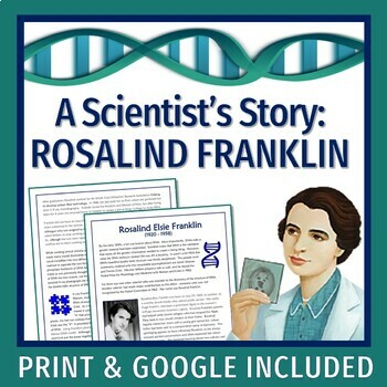 Preview of Rosalind Franklin Article DNA Genetics Scientist Worksheet PRINT and GOOGLE