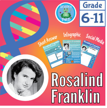 Preview of Rosalind Franklin | Worksheets Activity |  Women Of Science History | Digital 