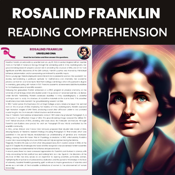 Preview of Rosalind Franklin for Womens History Month | Women Scientists in Science STEM