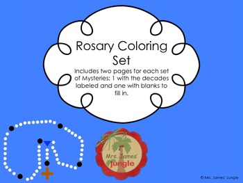 The Rosary Coloring Worksheets Teaching Resources Tpt