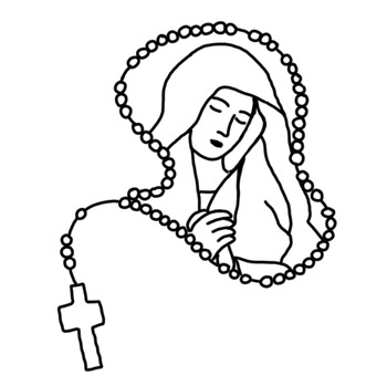 Preview of Rosary Coloring Sheet