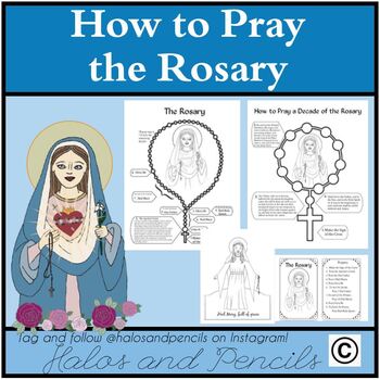 Rosary How to Pray Activities and Crafts by Halos and Pencils | TPT