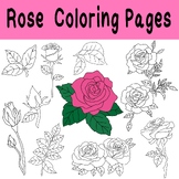 Rose  Coloring Pages, Rose Clipart