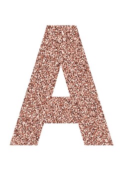 Preview of Rose Gold Glitter Print | A-Z 0-9 Decor  Printable Bulletin Board Letters Number