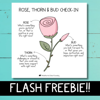Preview of Rose Thorn Bud Check In FLASH FREEBIE!