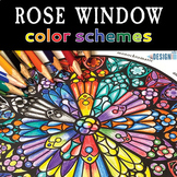 Rose Window Color Theory Color Schemes Printable Art Worksheet