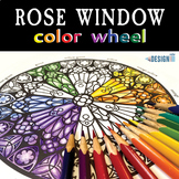 Rose Window Color Wheel Art Worksheet - Color Theory